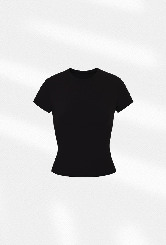 Black Contour Top