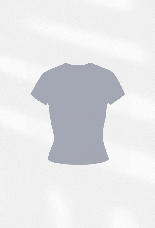 Gray Contour Top